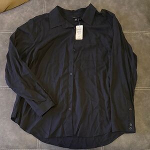 Women’s Black Button-Up Shirt